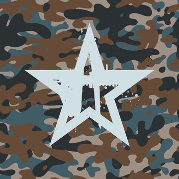 Star on camouflage
