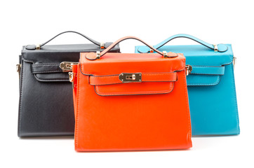 Handbag isolated white background