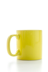 Color mug isolated on white