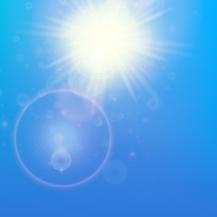 Sun with lens flare template