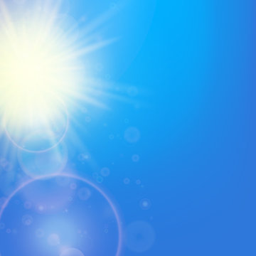 Sun with lens flare template