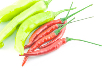 Chili  on a white background