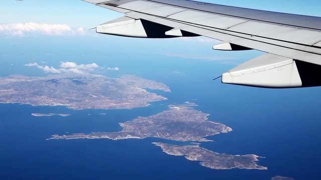 View of the Aegean islands of the plane, Greece