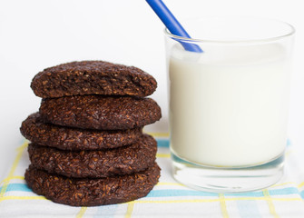 chocolate cookies with coconut