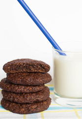 chocolate cookies with coconut