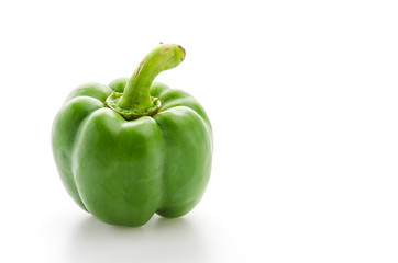 Green pepper isolated on white