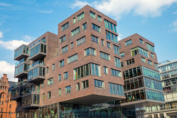 Modern building in the Hafencity