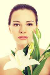 Beautiful face of spa woman