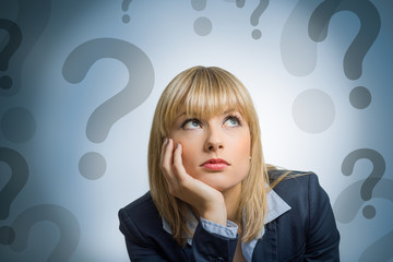 Girl with Question Marks