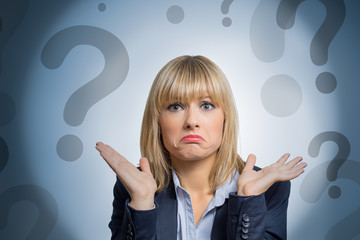Girl with Question Marks