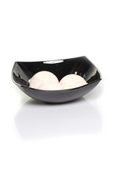 Ginger ice cream isolated on white