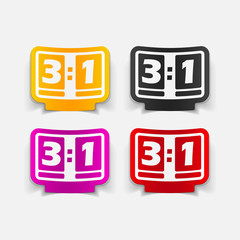 realistic design element: score board