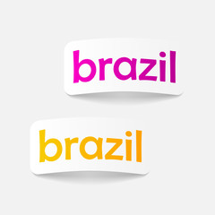 realistic design element: brazil
