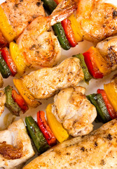 Tasty grilled meat, shish kebab