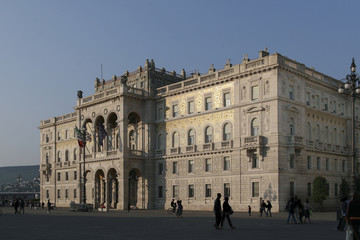 Fototapeta na wymiar Governmental palace on the main square of Triest, Italy