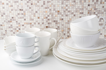 White dishes