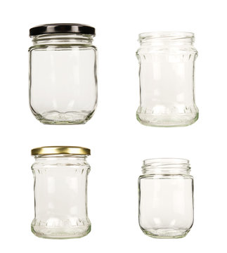 Set of glass jar