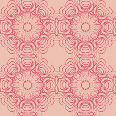 An abstract vintage pattern seamless background.