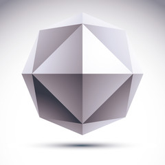 Abstract vector 3D geometric object, clear eps 8.