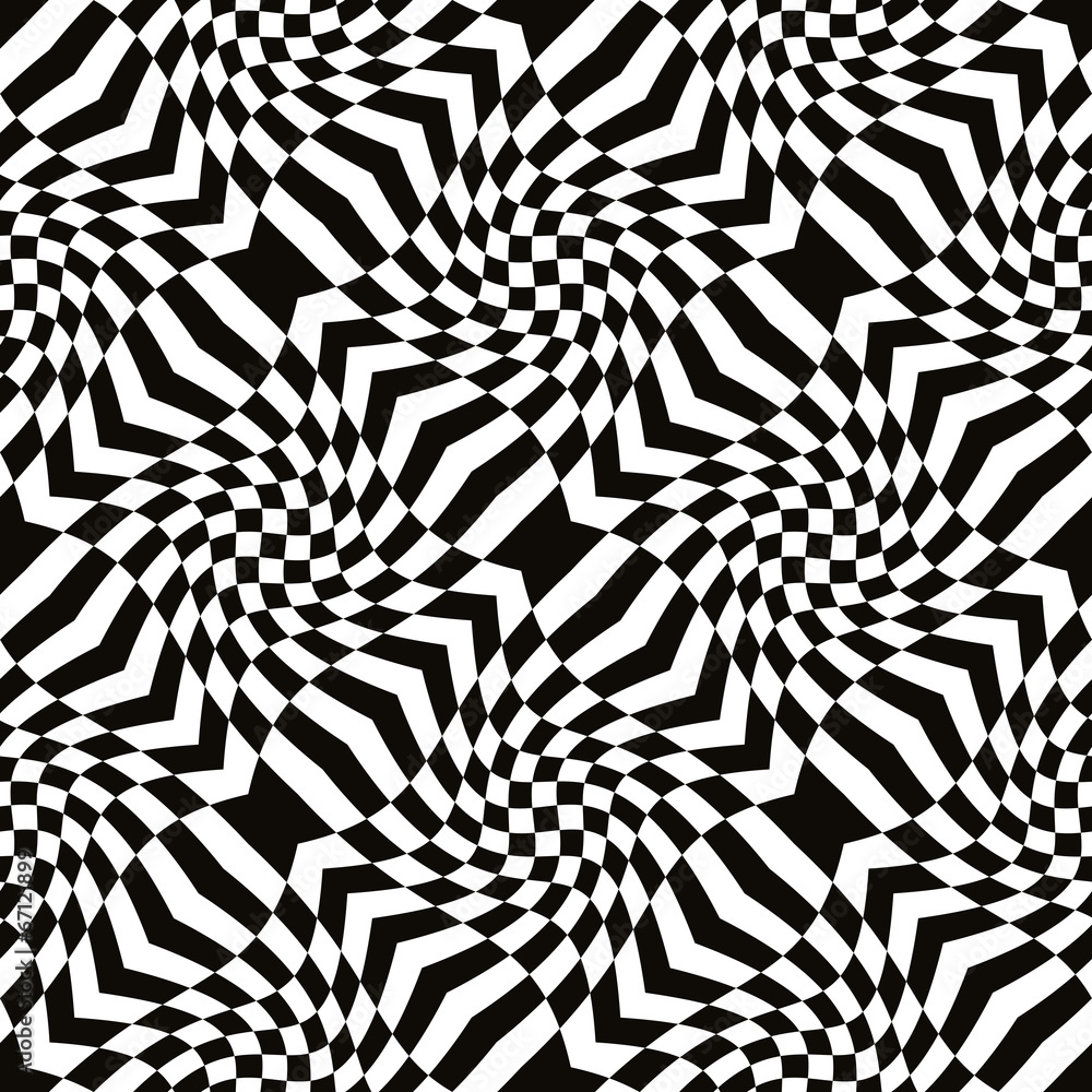 Poster vector abstract monochrome illusive seamless pattern.
