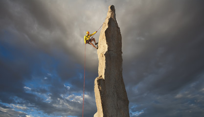Climber on the edge.