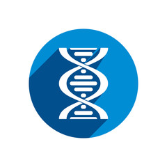 Dna vector icon isolated on white background.