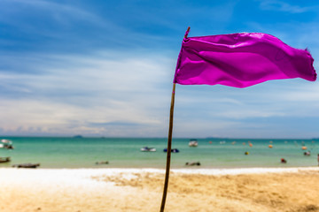 Flags on the beach