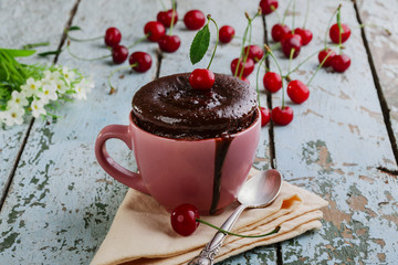 chocolate cake in a mug - 67123047