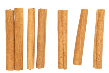 cinnamon sticks isolated on a white