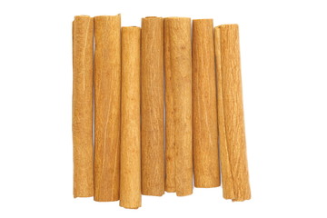 cinnamon sticks isolated on a white