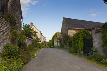 Fototapeta na wymiar Street of Yevre-le-chatel, Loiret, Centre, France