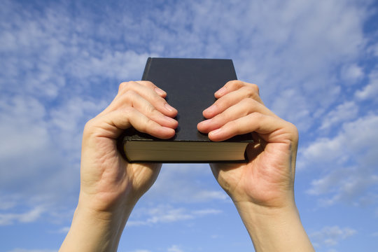 The book against the blue sky