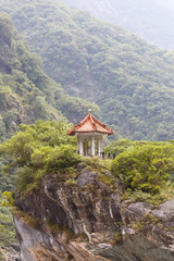 Fototapeta premium Traditional Pavilion atop Cliff