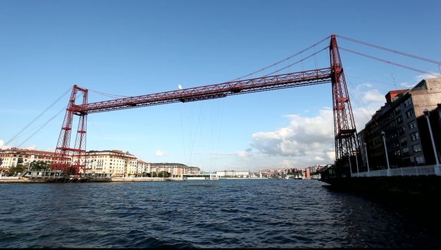 Vizcaya Bridge or Puente Colgante in Bilbao, Spain