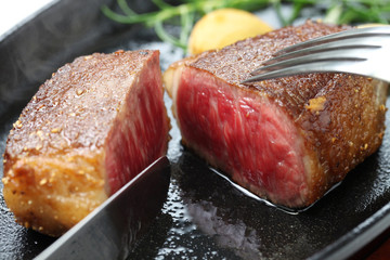 wagyu beef steak, japanese food