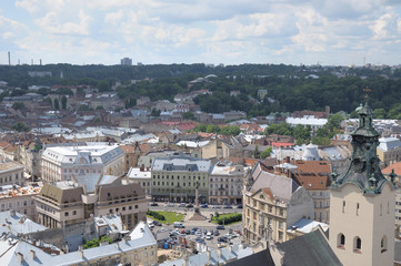 Fototapeta na wymiar Panorama Lviv.