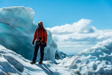 Tuinposter Alpinisme Gletscher Wanderung - Expedition