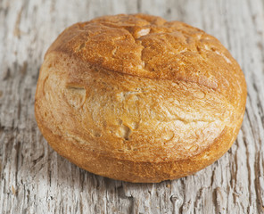 Homemade bread on the wooden board