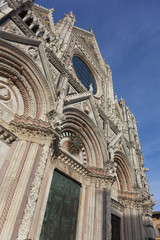 Obraz premium Facade of the Siena cathedral, Tuscany, Italy