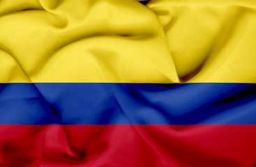 Columbia waving flag