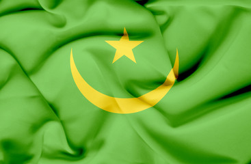 Mauritania waving flag