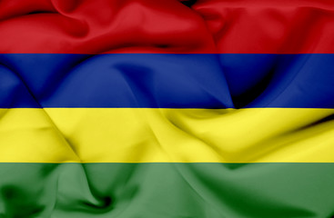 Mauritius waving flag