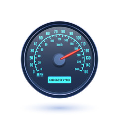 Speedometer icon isolated on white background