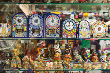 Barcelona souvenirs   in store window