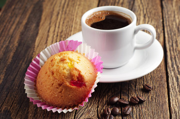 Cupcake and coffee