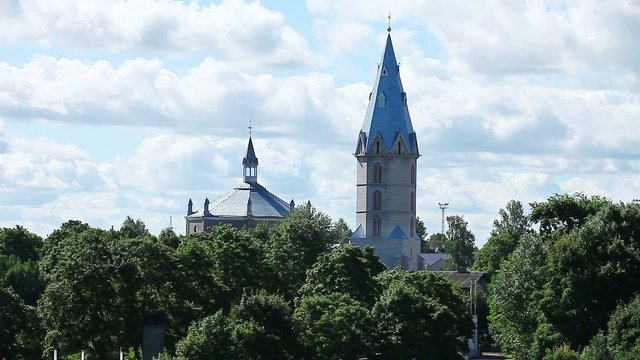 Church against the blue sky