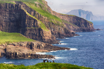 Dramatic landscape on Faroe islands. - 67133001