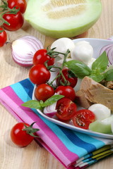 Pomodorini,tonno e mozzarella