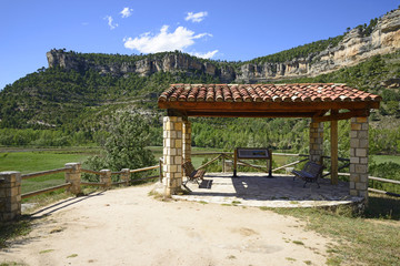Fototapeta na wymiar Laguna locality Uña, Cuenca, Castilla La Mancha, Spain,