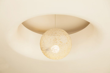 A modern lamp made out of multiple fiber